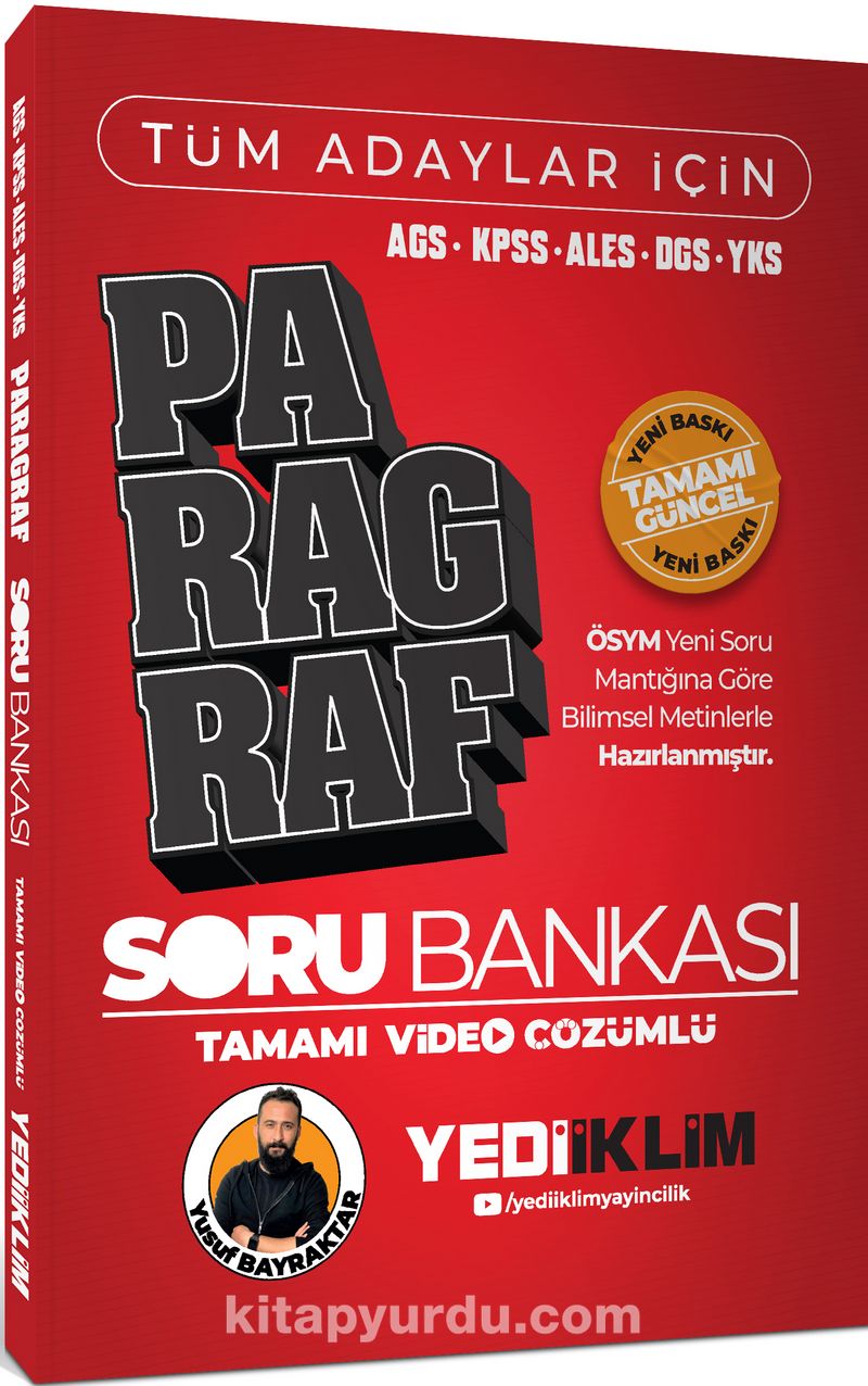 AGS KPSS ALES DGS YKS Tüm Adaylar İçin Paragraf Tamamı Video Çözümlü Soru Bankası