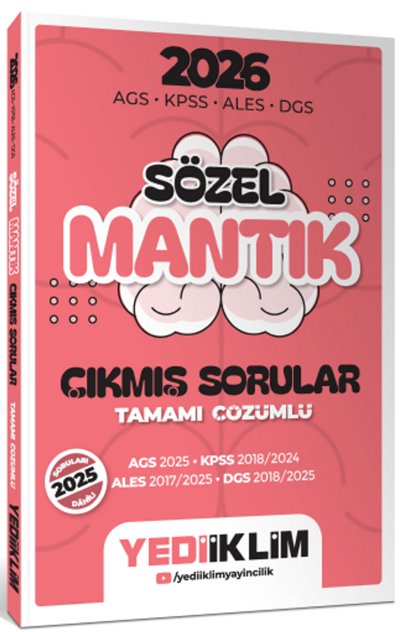 2026 AGS KPSS ALES DGS Sözel Mantık Tamamı Çözümlü Çıkmış Sorular