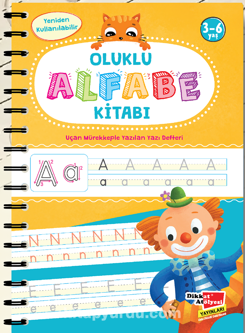 Alfabe Yazı Kitabı Sihirli Uçan Kalemli Oluklu (Kabartmalı)