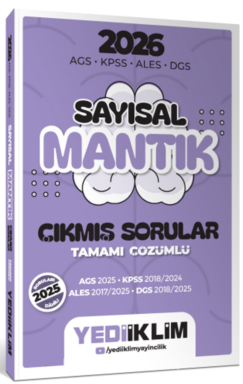 2026 AGS KPSS ALES DGS Sayısal Mantık Tamamı Çözümlü Çıkmış Sorular