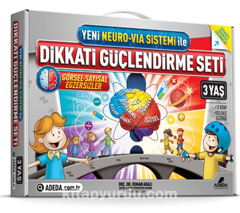 Dikkati Güçlendirme Seti 3 Kitap (3 Yaş) (Yeni Neuro-Via Sistemi ile)