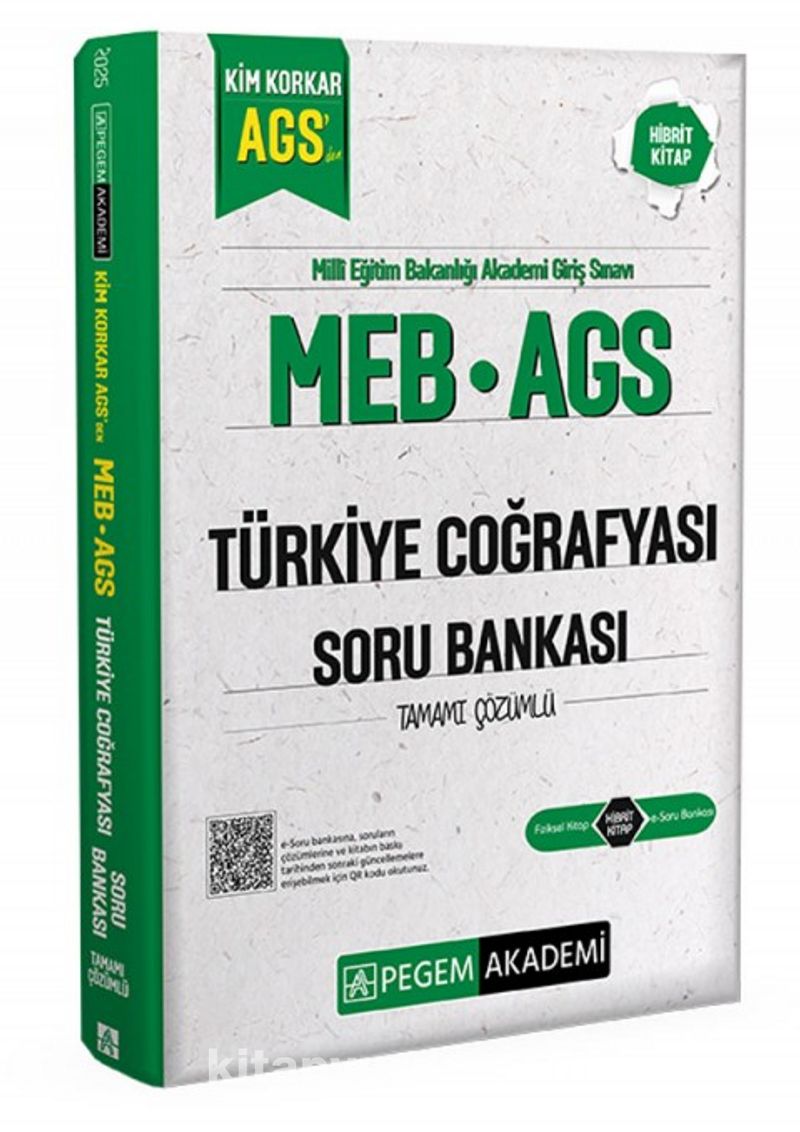MEB AGS Kim Korkar Türkiye Coğrafyası Soru Bankası Tamamı Çözümlü