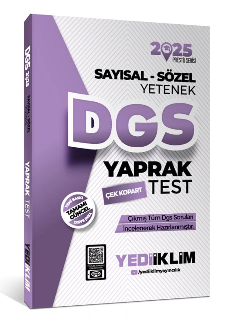 2025 DGS Sayısal-Sözel Yetenek Çek Kopart Yaprak Test