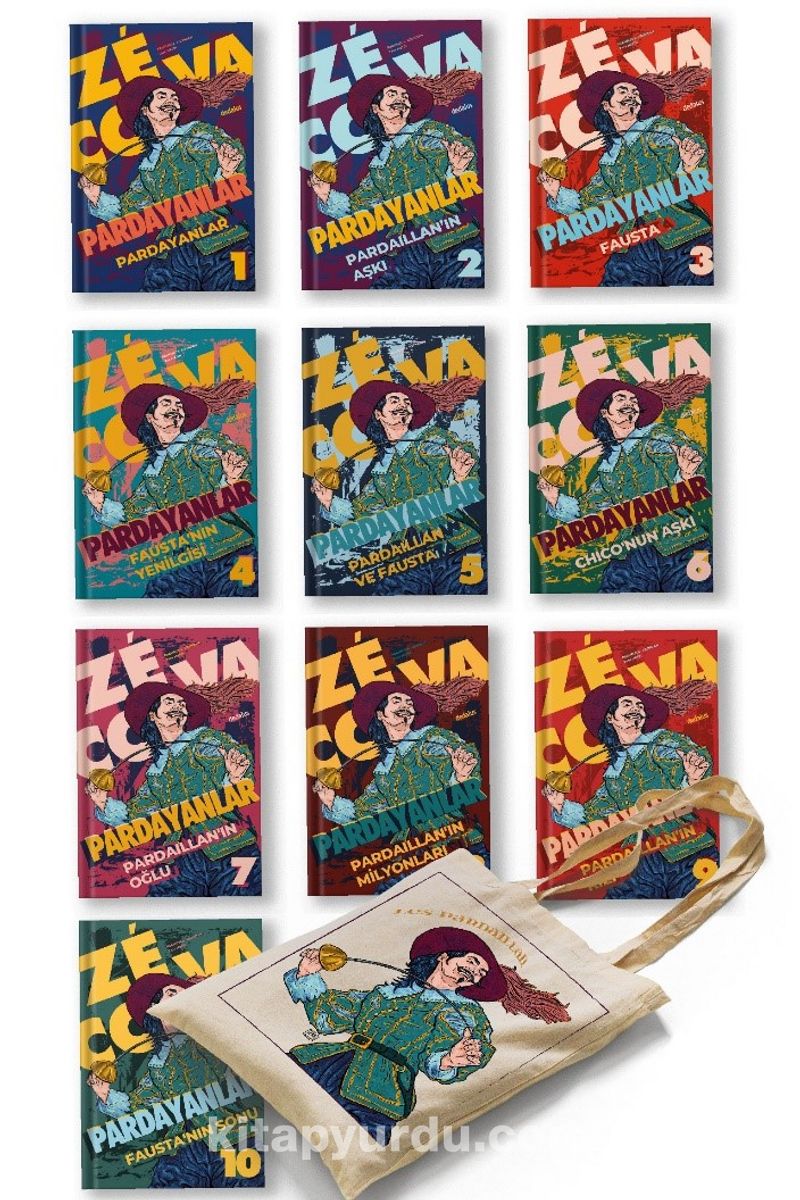 Pardayanlar Seti (Sert Kapak 10 Kitap Takım)  (Özel Baskılı Çanta Hediyeli)