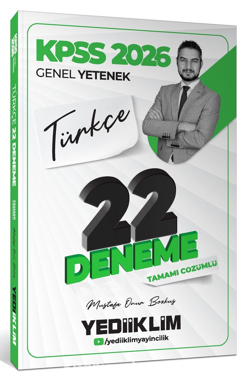 2026 KPSS Genel Yetenek Türkçe Tamamı Çözümlü 22 Deneme Sınavı