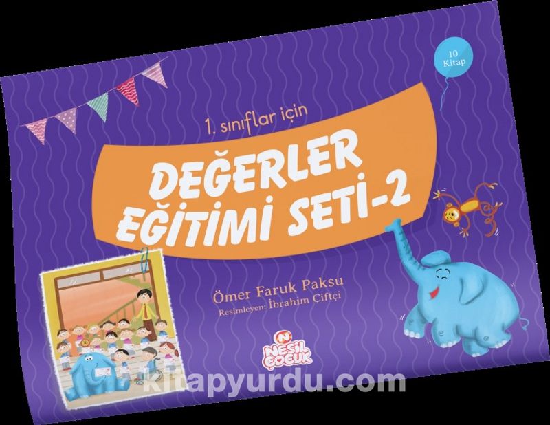 1. Sınıflar İçin Değerler Eğitimi Seti 2 (10 Kitap)