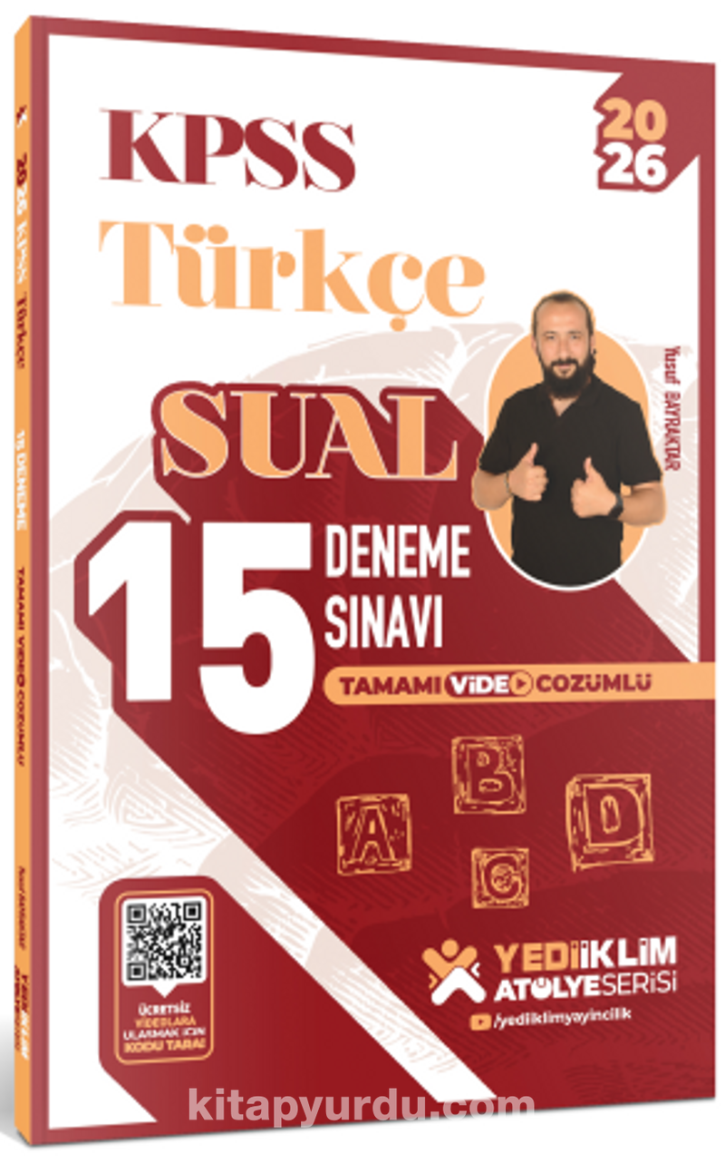 2026 KPSS Atölye Serisi Türkçe Sual Tamamı Video Çözümlü 15 Deneme Sınavı