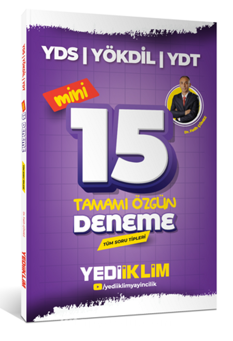2026 YDS YÖKDİL YDT Tüm Soru Tipleri Tamamı Özgün Mini 15 Deneme