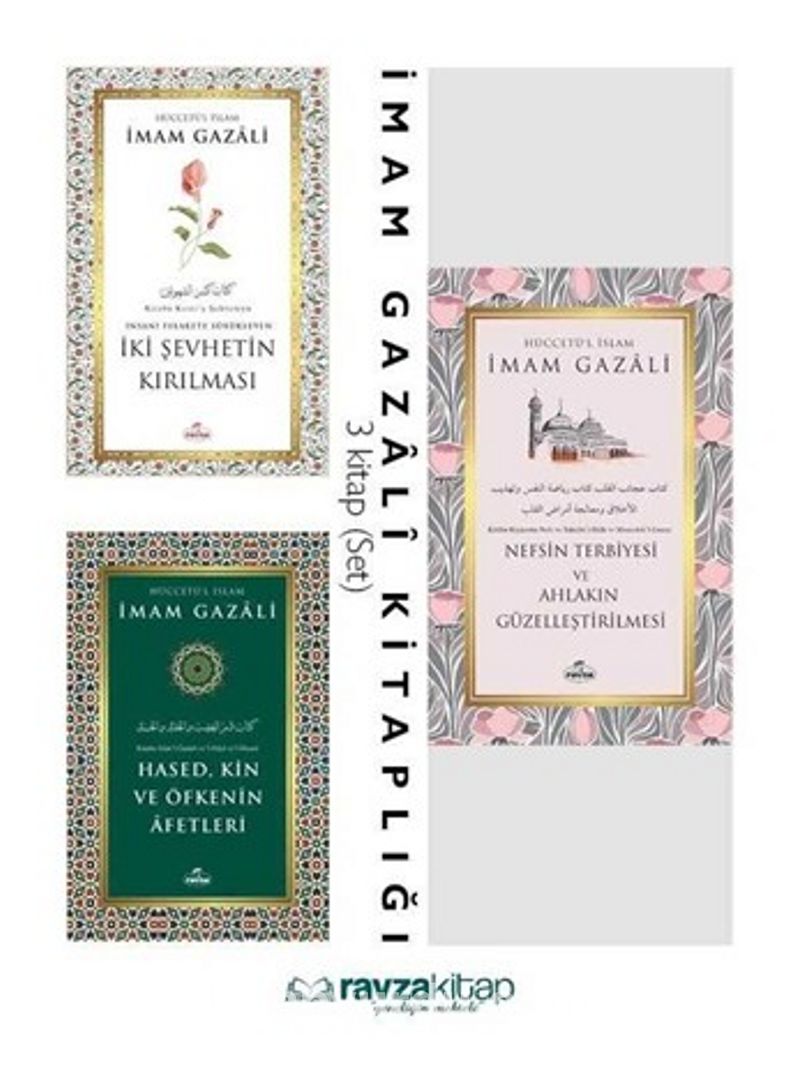 İmam Gazali Nefisle Mücadele Seti - İki Şehvetin Kırılması, Hased Kin, Nefsin Terbiyesi (3 Kitap Set)
