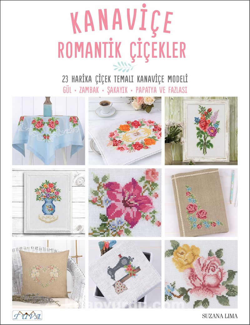 Kanaviçe Romantik Çiçekler
