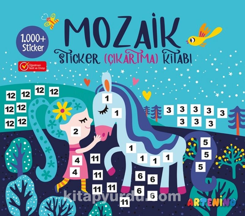 Mozaik Sticker (1.000+ Çıkartma) Kitabı - Turkuaz