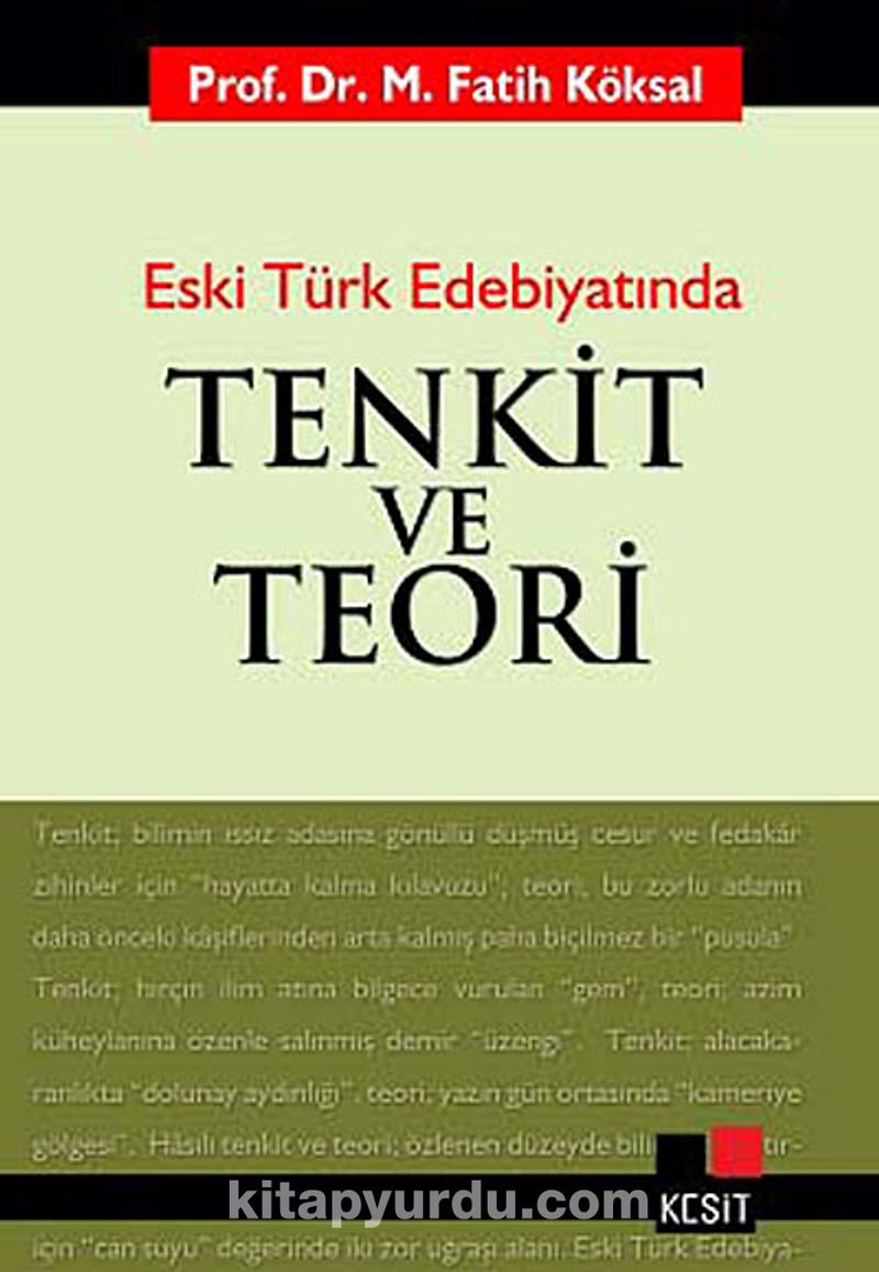Tenkit ve Teori Eski Türk Edebiyatında