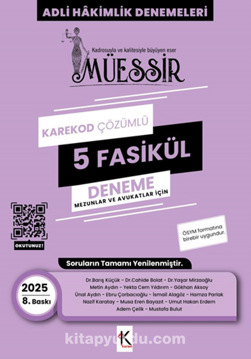 Müessir Adli Hakimlik Denemeleri- 2025 Karekod Cözümlü