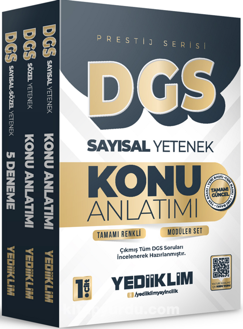 2026 DGS Prestij Serisi Tamamı Renkli Konu Anlatımı Modüler Set (3 Kitap)